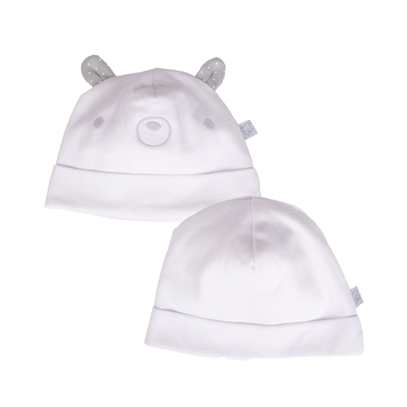 Gorro Bebé Unisex Pack 2 pcs Blanco