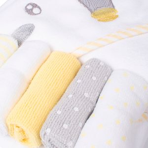 Salida de Baño con 5 toallitas Bebé Blanco