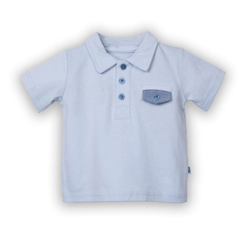 Polera Bebe Niño Celeste
