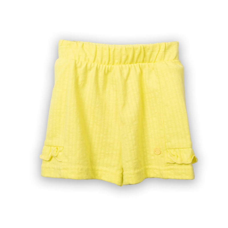 Short amarillo de bebé niña