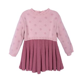 Vestido  Tejido Bebé Niña Rosado